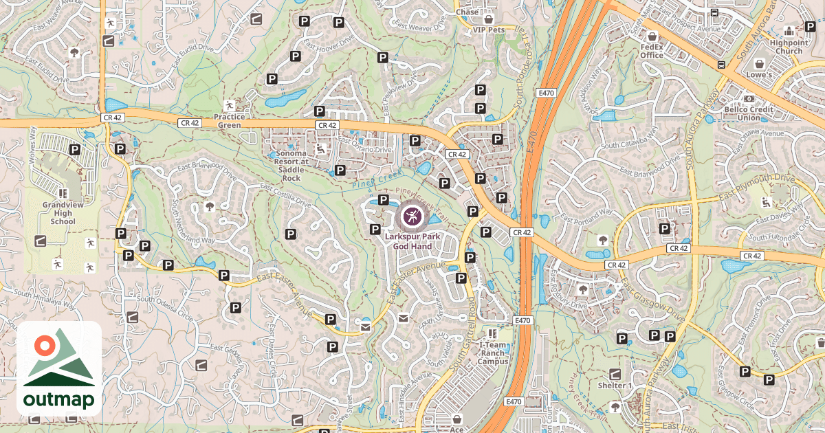 Map of Larkspur Park God Hand