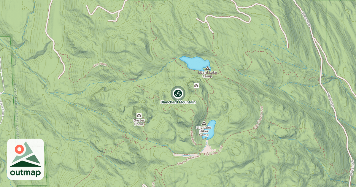 Map of Blanchard Mountain