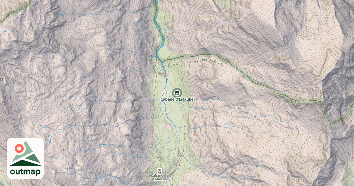 Map of Cabane d'Estaubé