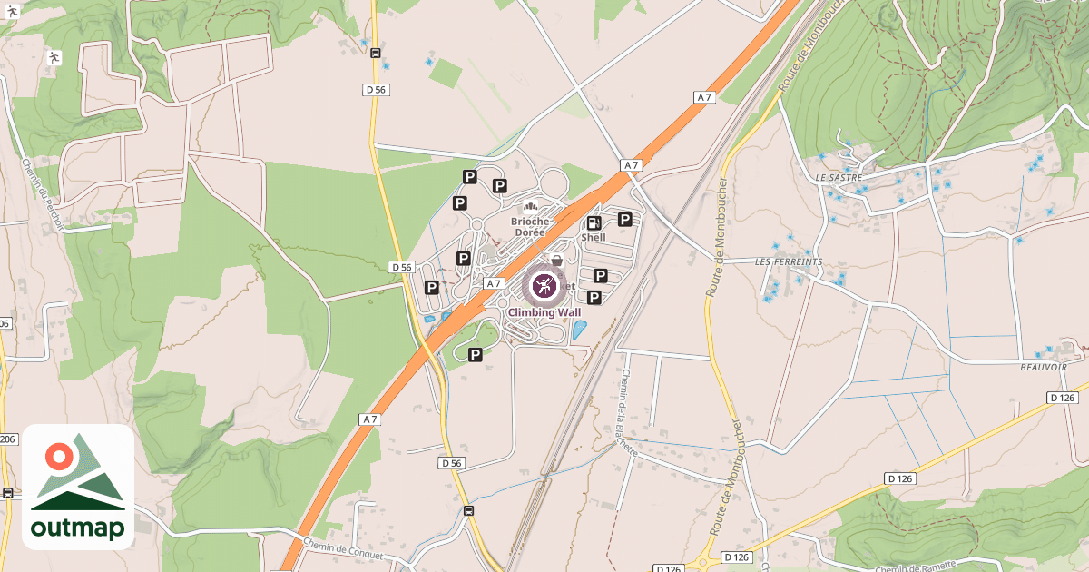 Map of Climbing Wall