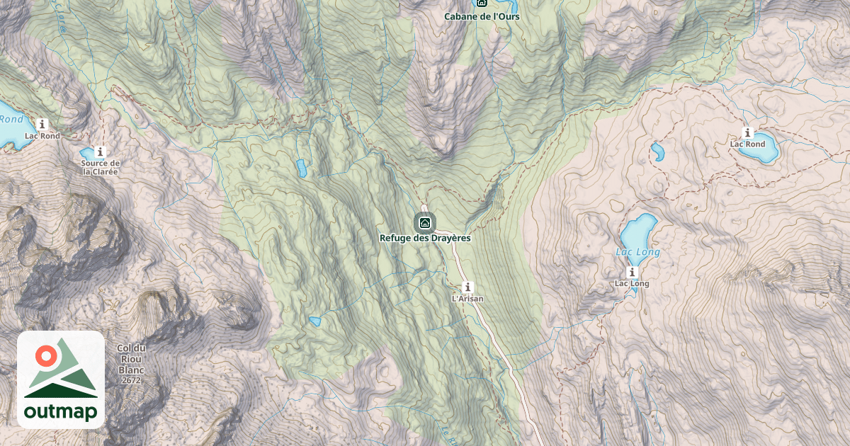 Map of Refuge des Drayères
