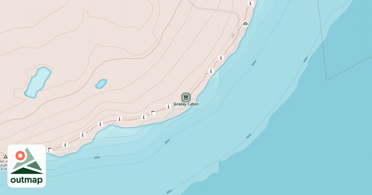Map of Grassy Cabin