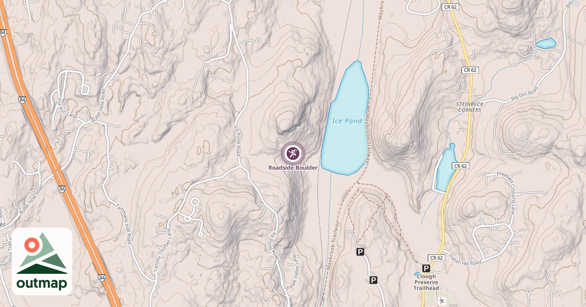 Map of Roadside Boulder