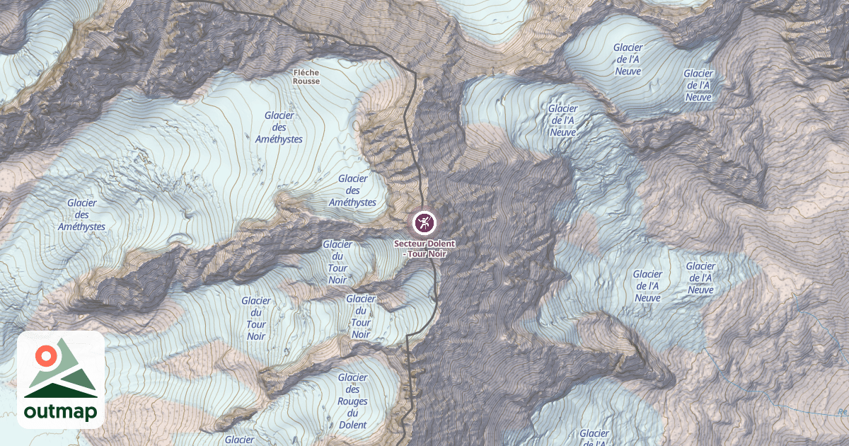 Map of Secteur Dolent - Tour Noir