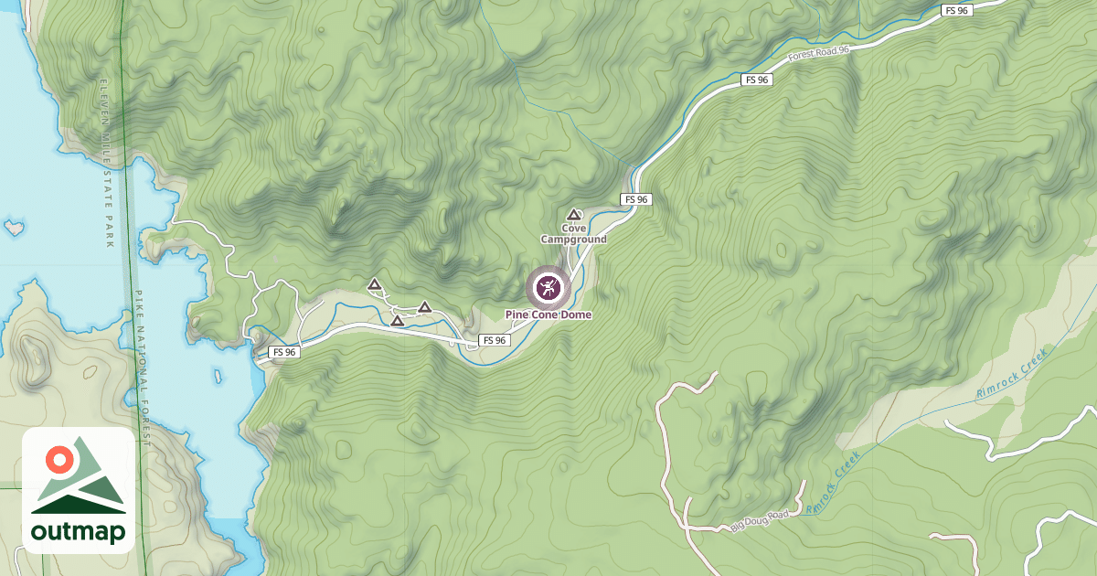 Map of Pine Cone Dome