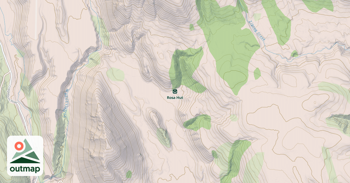 Map of Rosa Hut