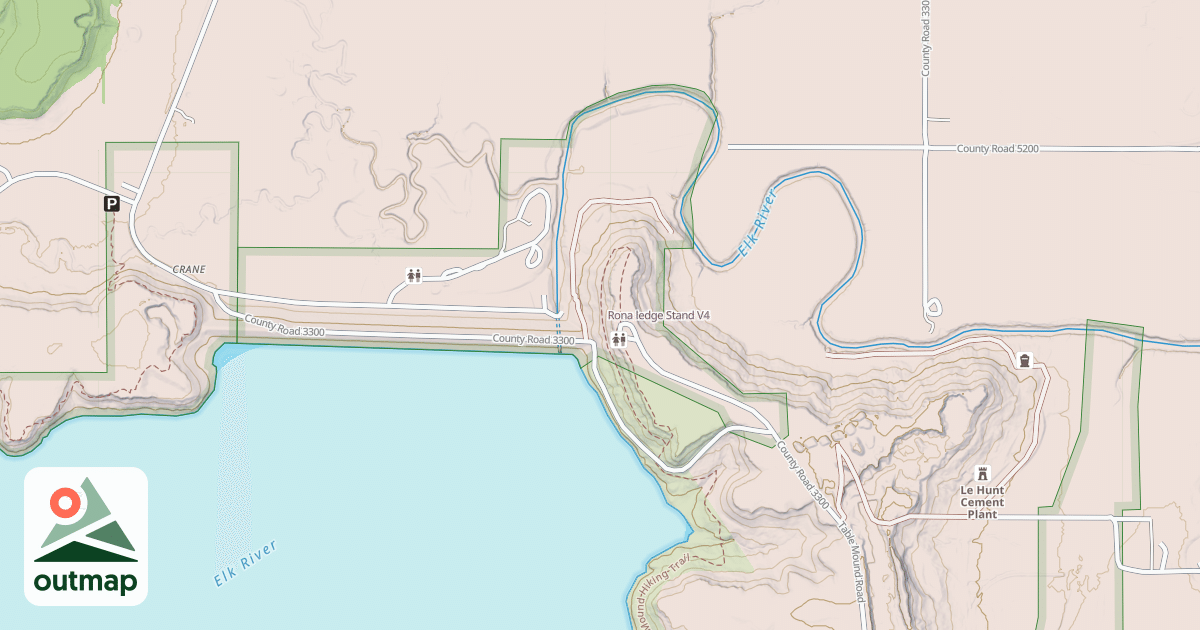 Map of Rona ledge Stand
