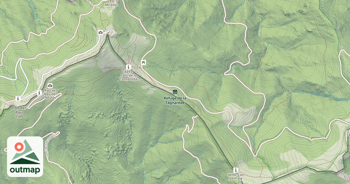Map of Refuge de la Tagnarède