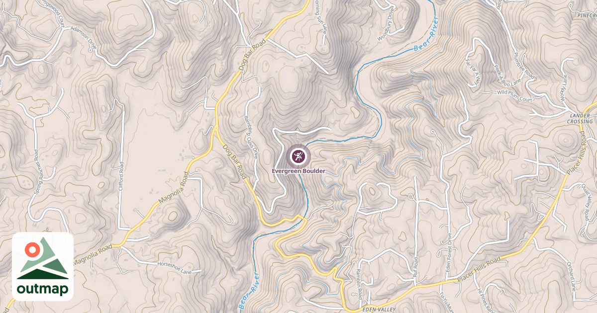 Map of Evergreen Boulder