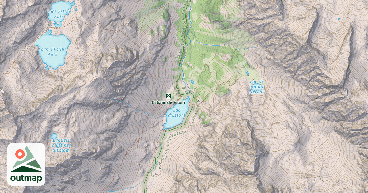 Map of Refuge d'Estom