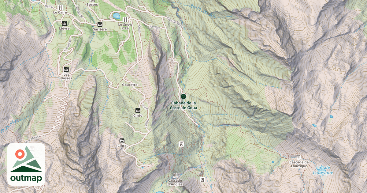 Map of Cabane de la Coste de Goua
