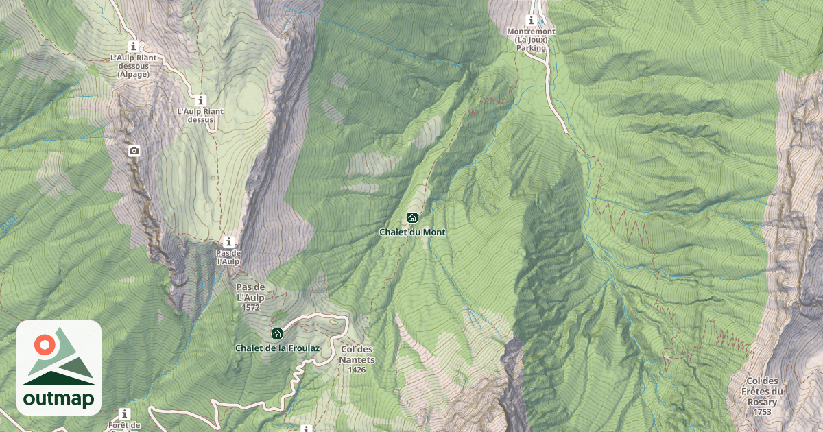 Map of Chalet du Mont