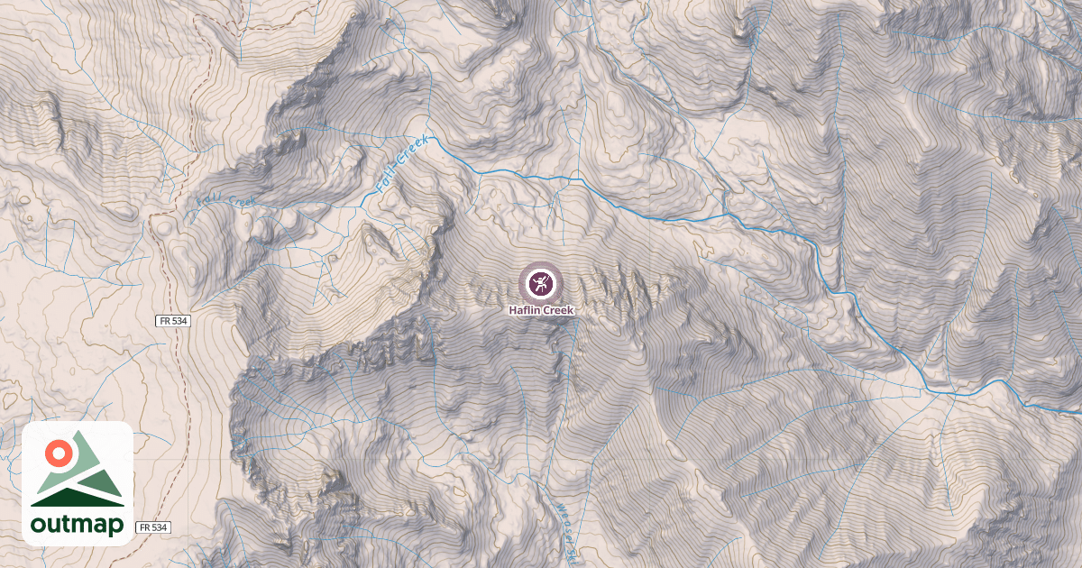 Map of Haflin Creek