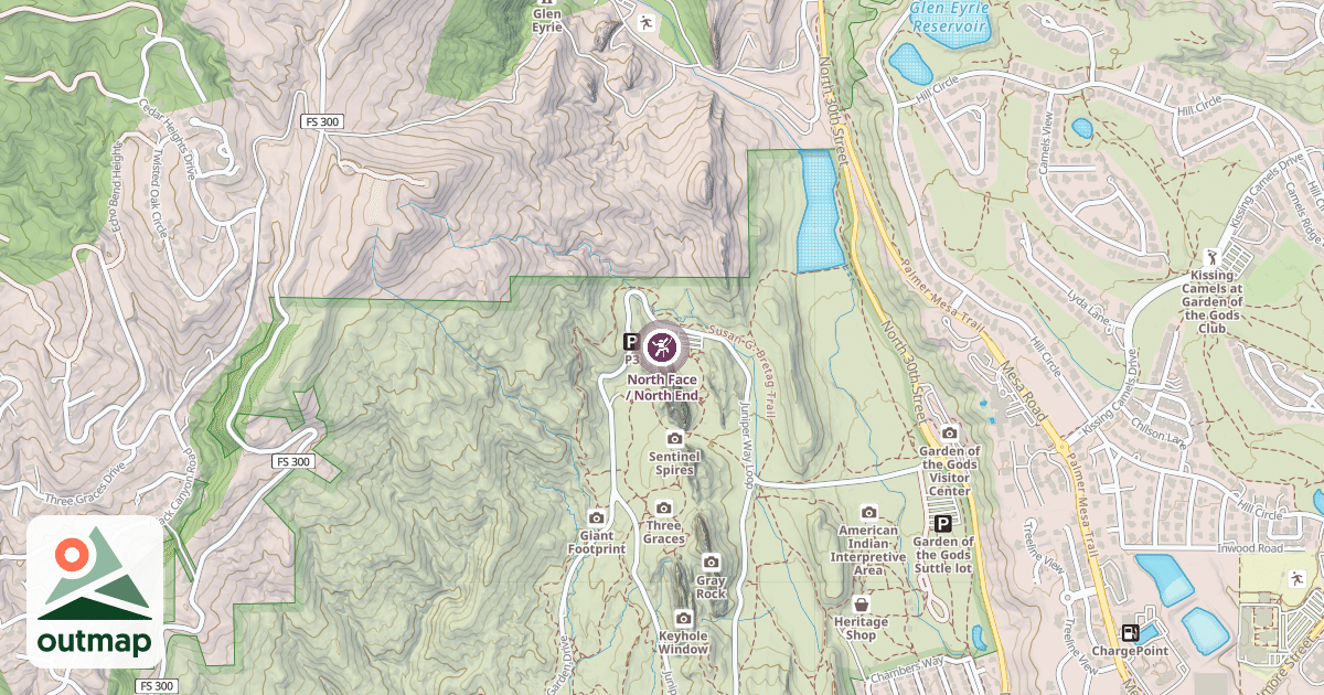 Map of North Face / North End