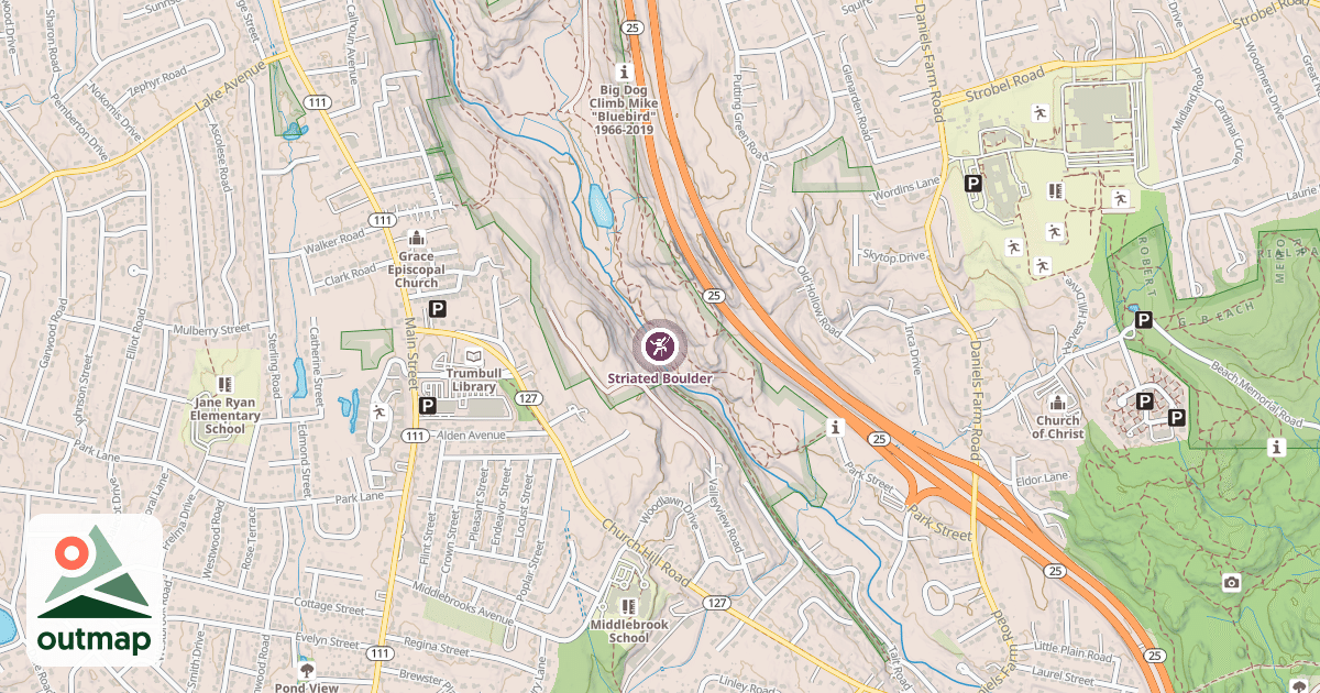 Map of Striated Boulder