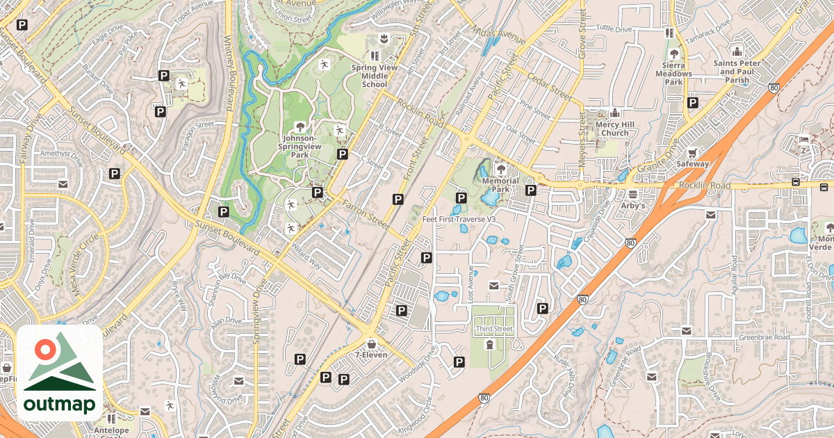 Map of Feet First Traverse