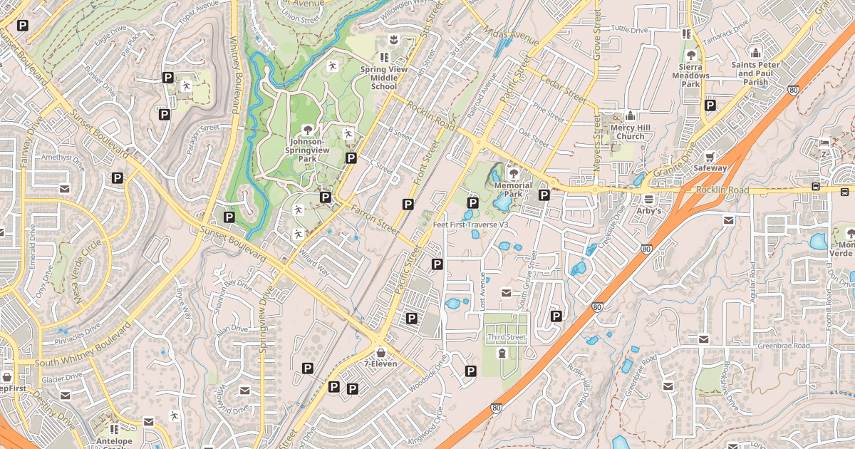 Map preview of Feet First Traverse