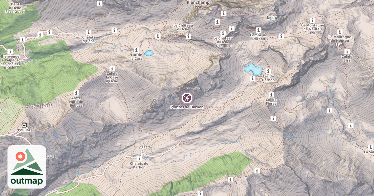 Map of Pointes de Darbon