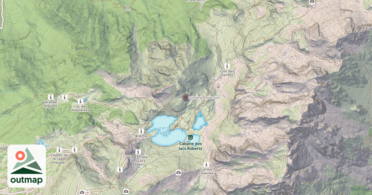 Map of Climbing Route Start