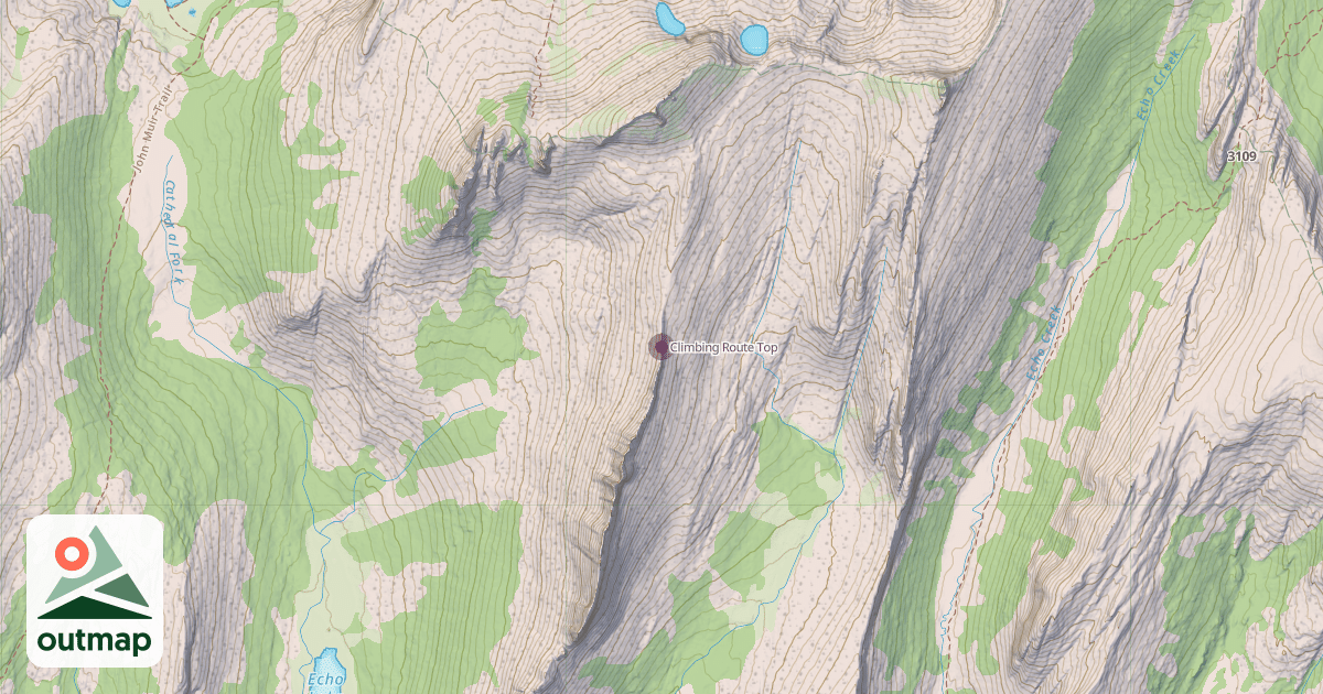 Map of Climbing Route Top