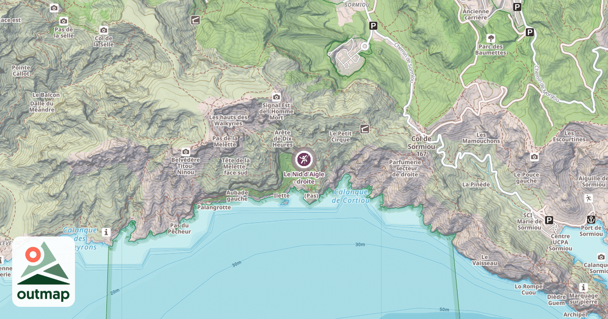 Map of Le Nid d'Aigle - droite
