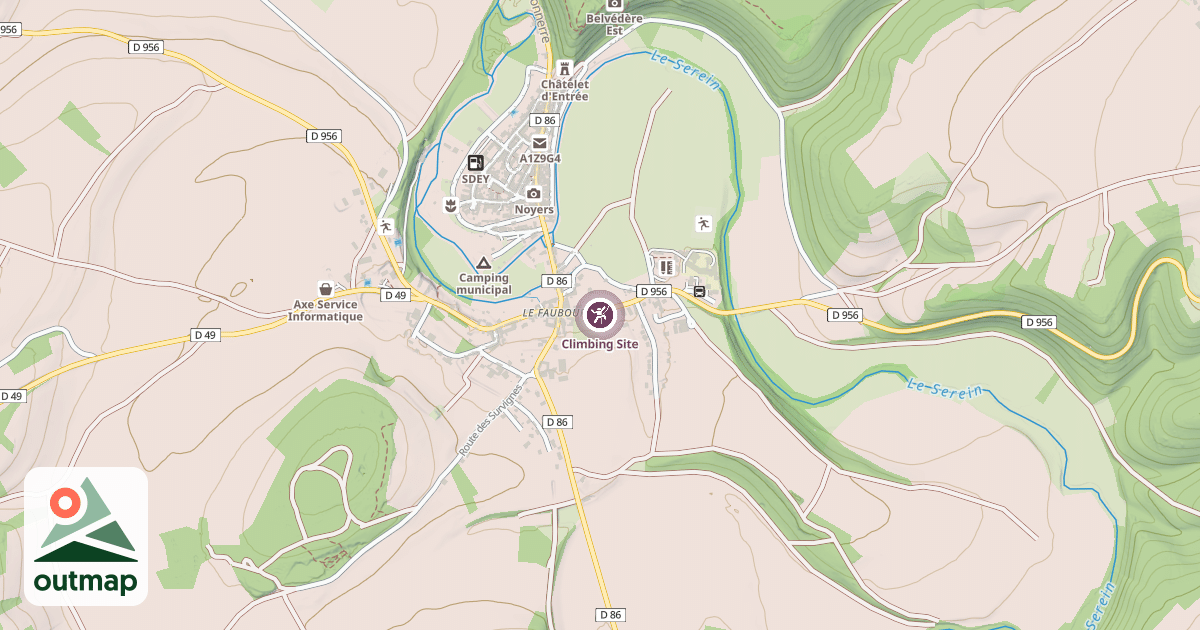 Map of Climbing Site