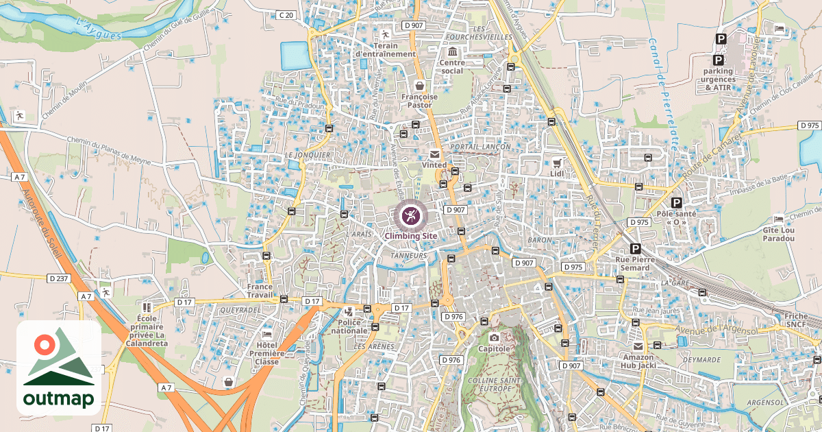Map of Climbing Site
