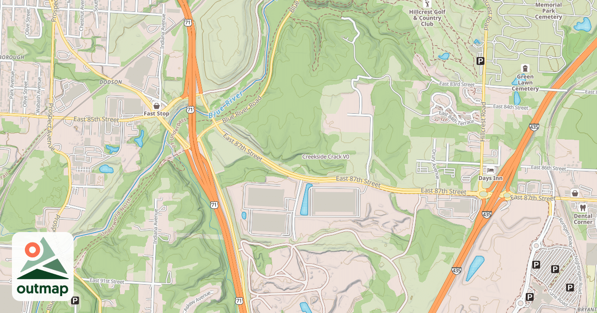 Map of Creekside Crack