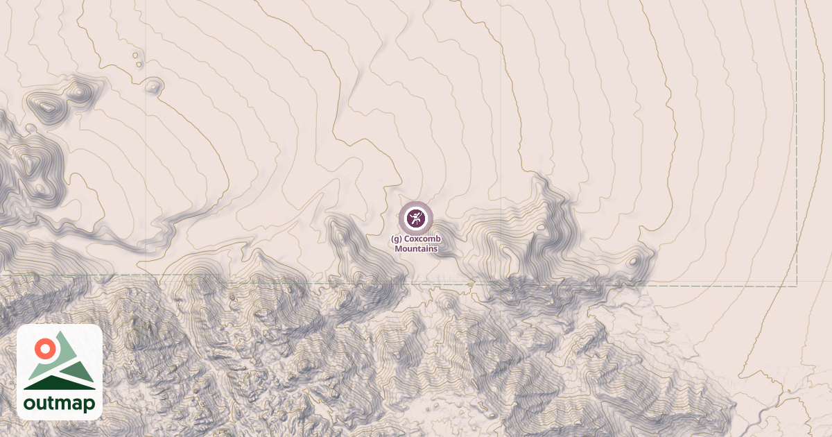 Map of (g) Coxcomb Mountains