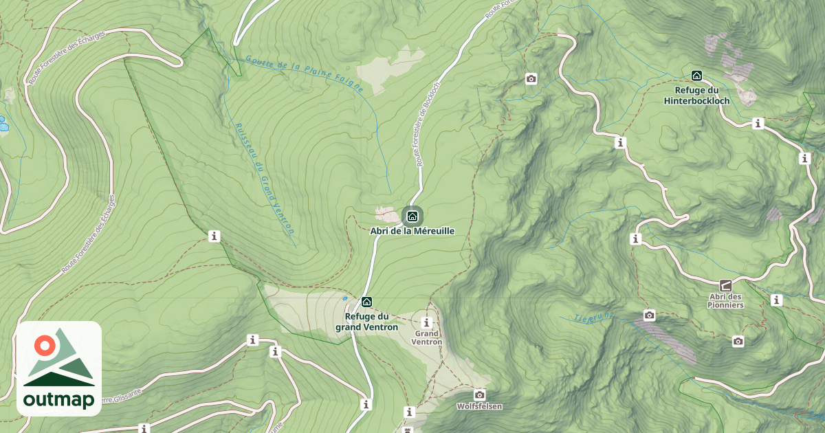Map of Abri de la Méreuille
