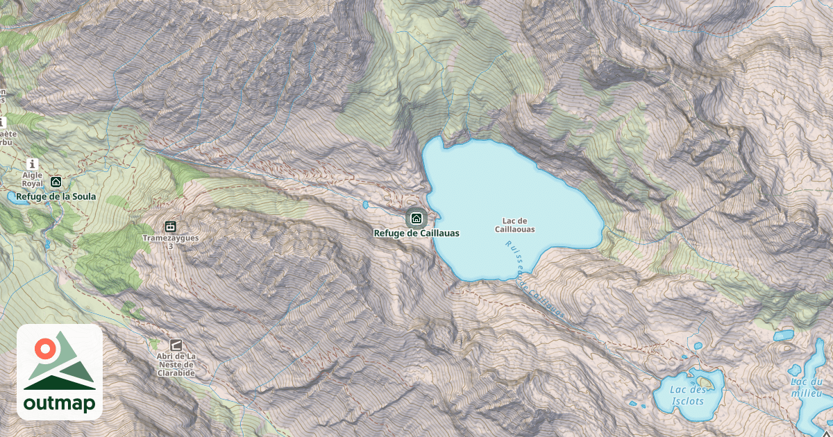 Map of Refuge de Caillauas