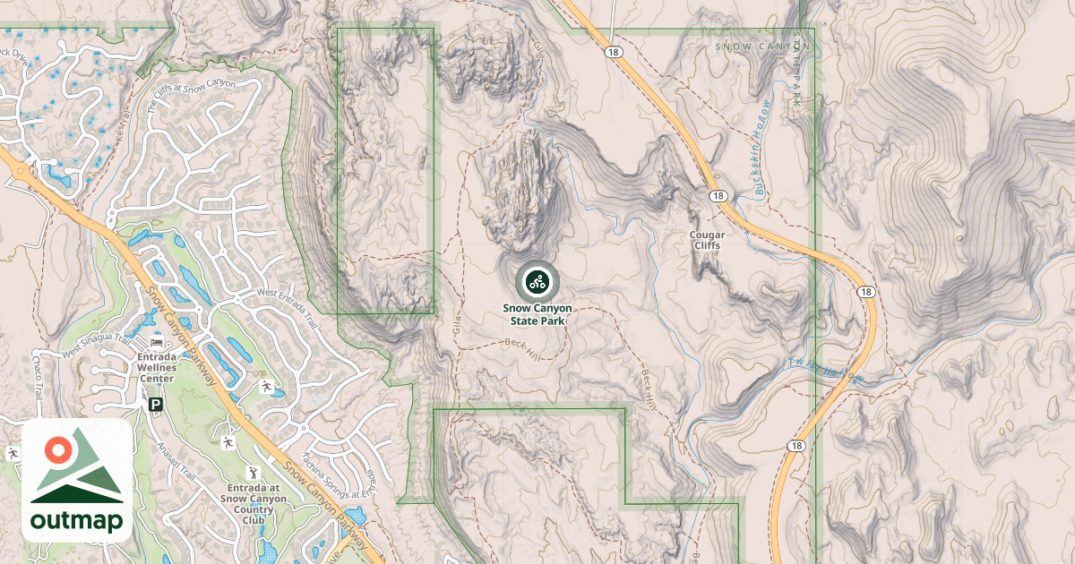 Map of Snow Canyon State Park