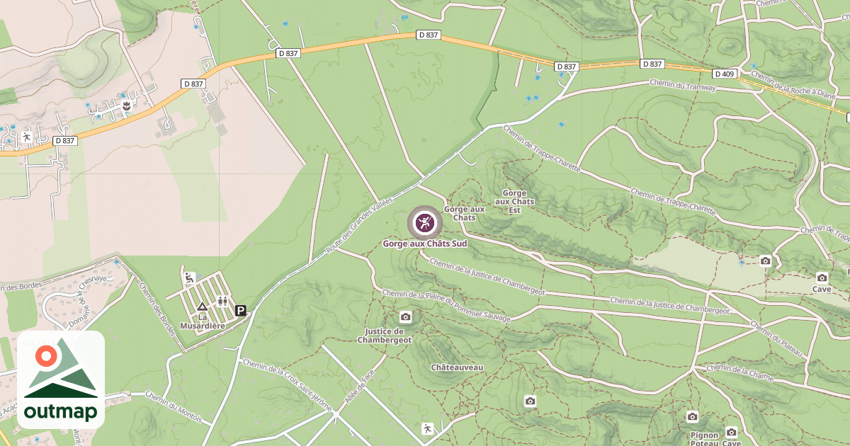 Map of Gorge aux Châts Sud