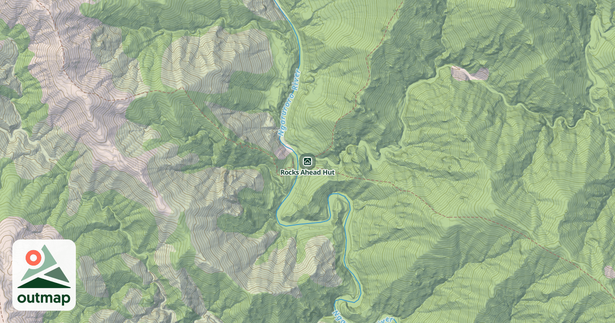 Map of Rocks Ahead Hut