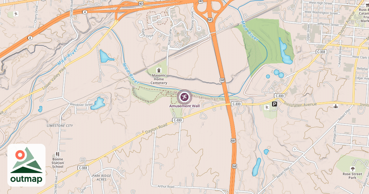 Map of Amusement Wall
