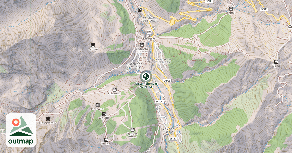 Map of Rassemblement cours ESF