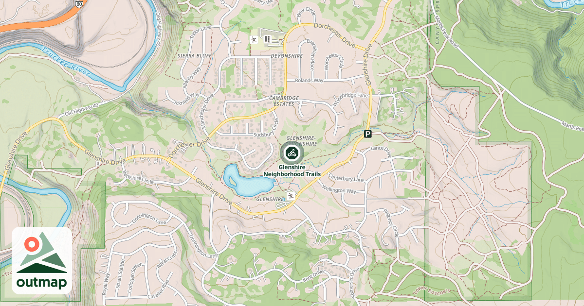 Map of Glenshire Neighborhood Trails