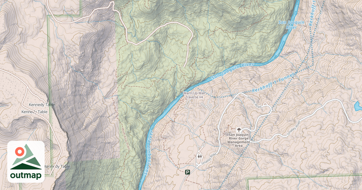 Map of Warm Up Wall Traverse