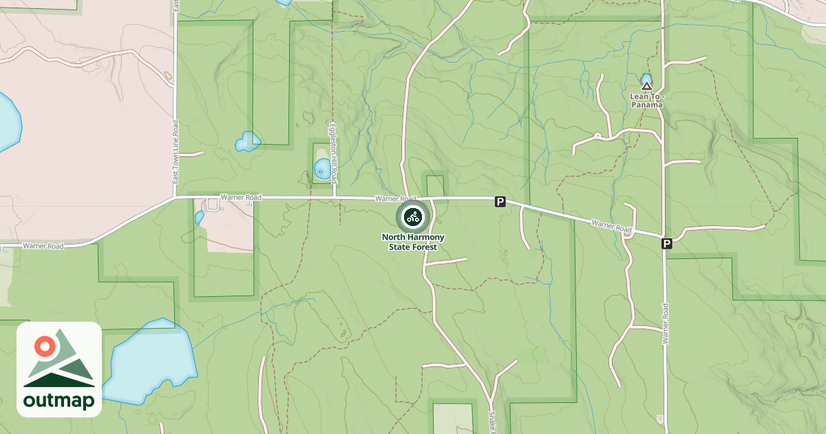 Map of North Harmony State Forest