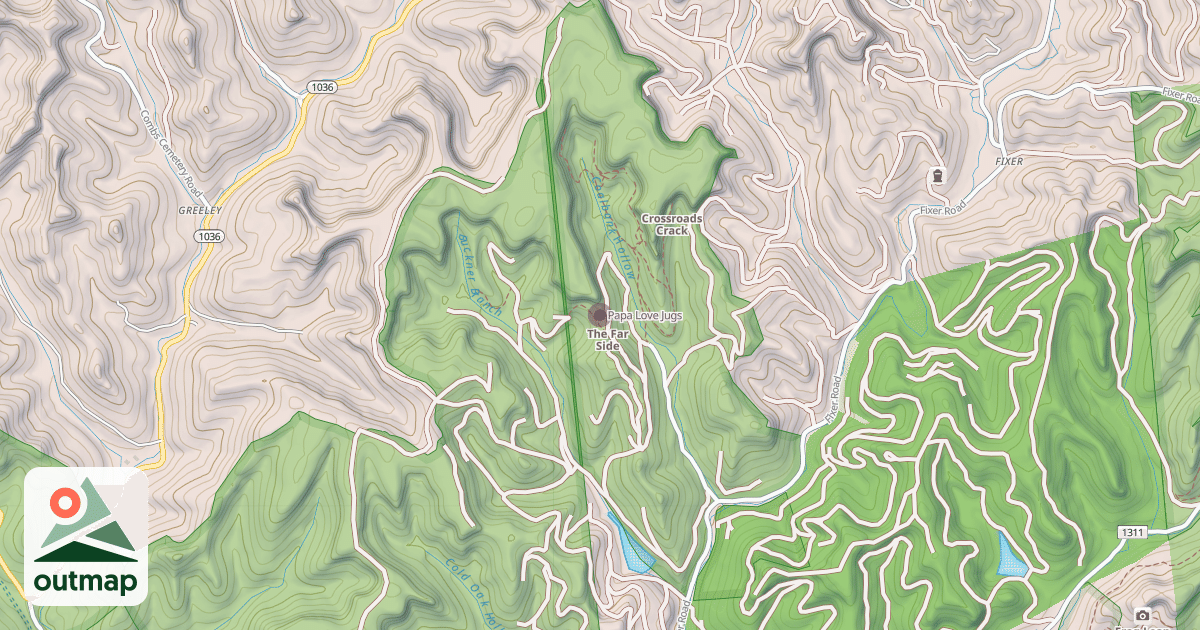 Map of Papa Love Jugs
