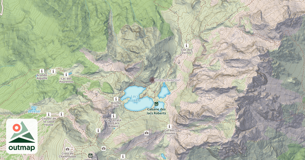 Map of Climbing Route Start
