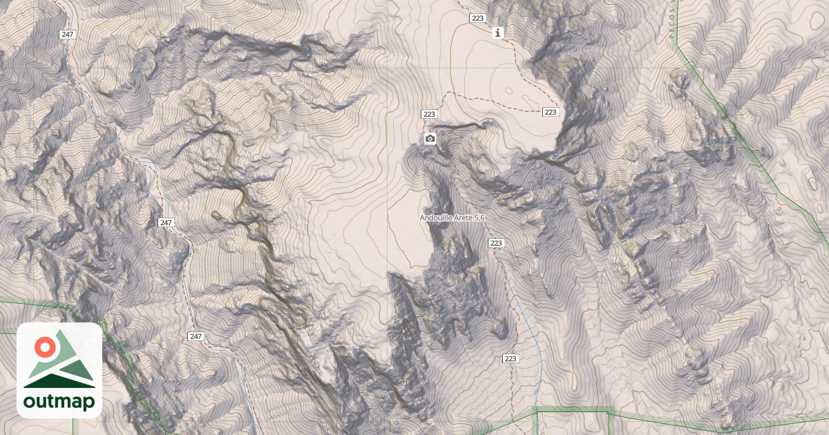 Map of Andouille Arete