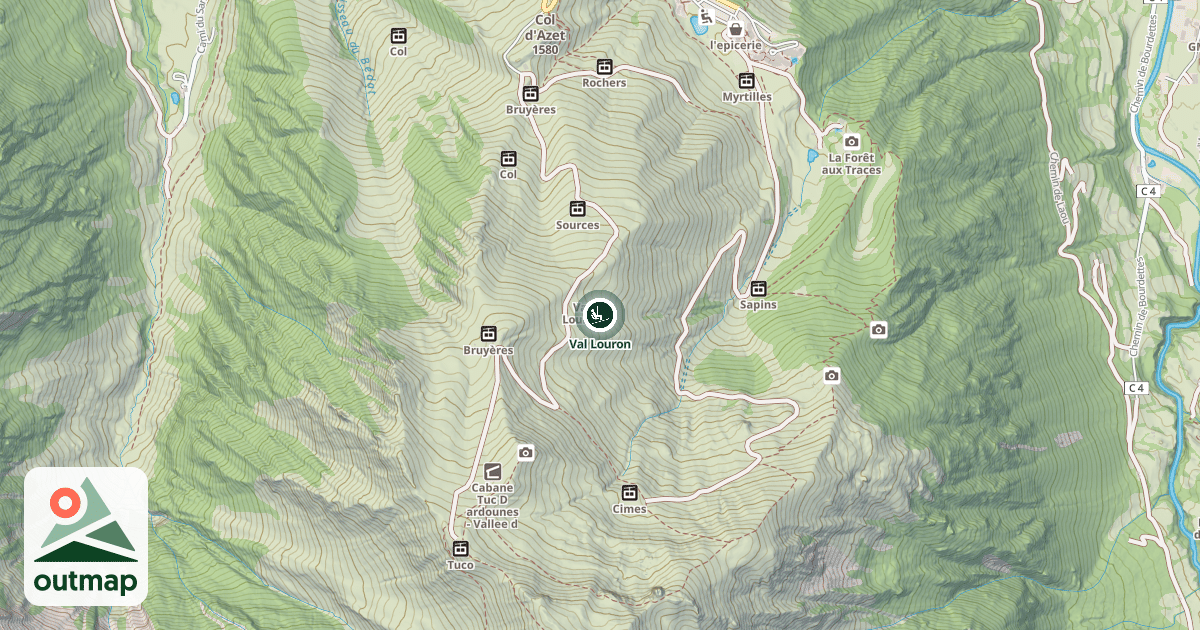 Map of Val Louron