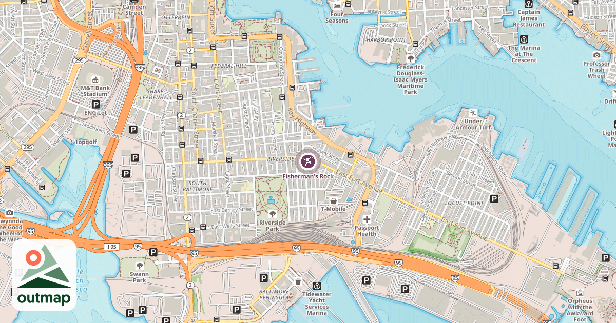 Map of Fisherman's Rock