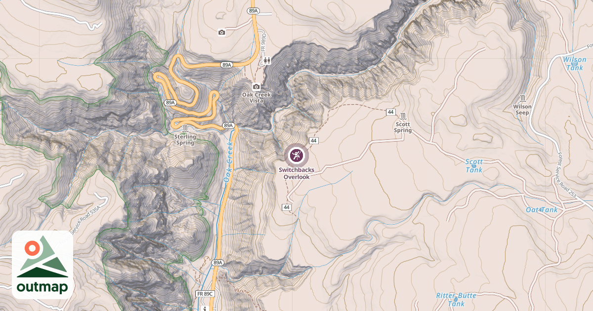 Map of Switchbacks Overlook