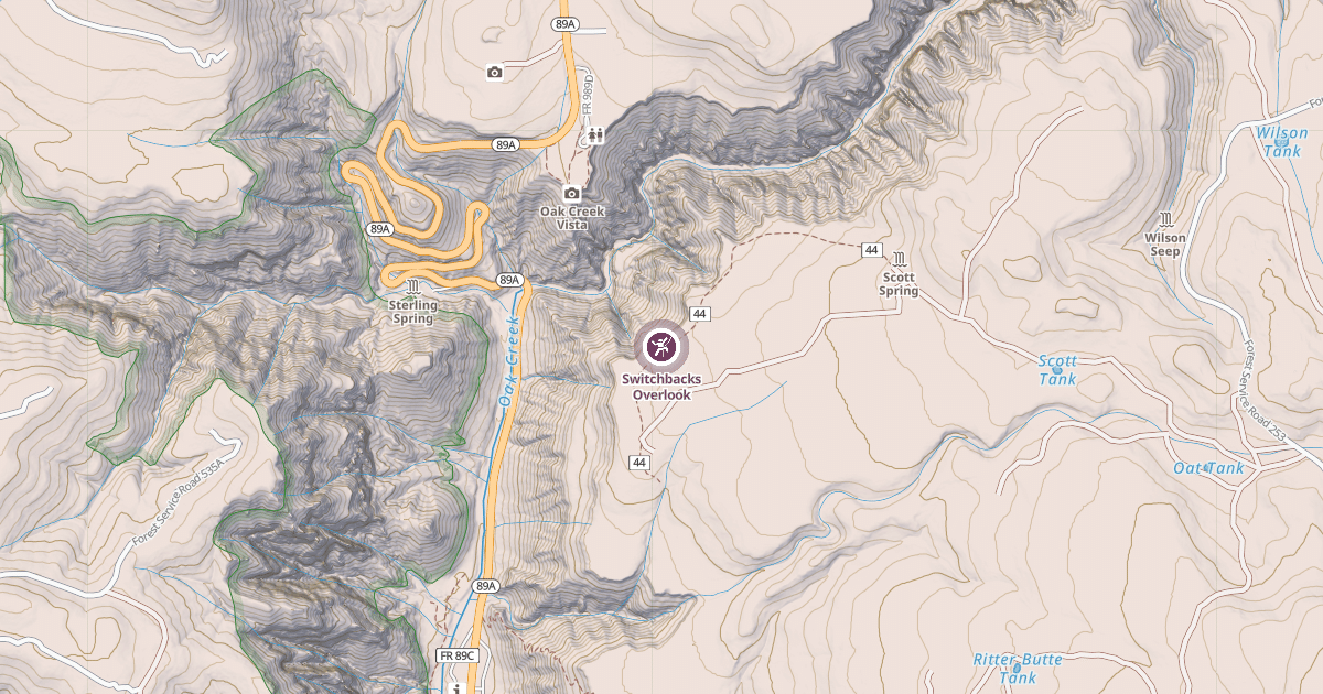 Map preview of Switchbacks Overlook