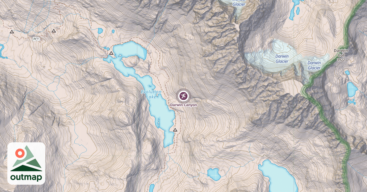 Map of Darwin Canyon