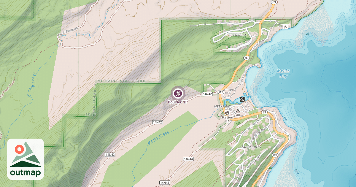 Map of Boulder "B"