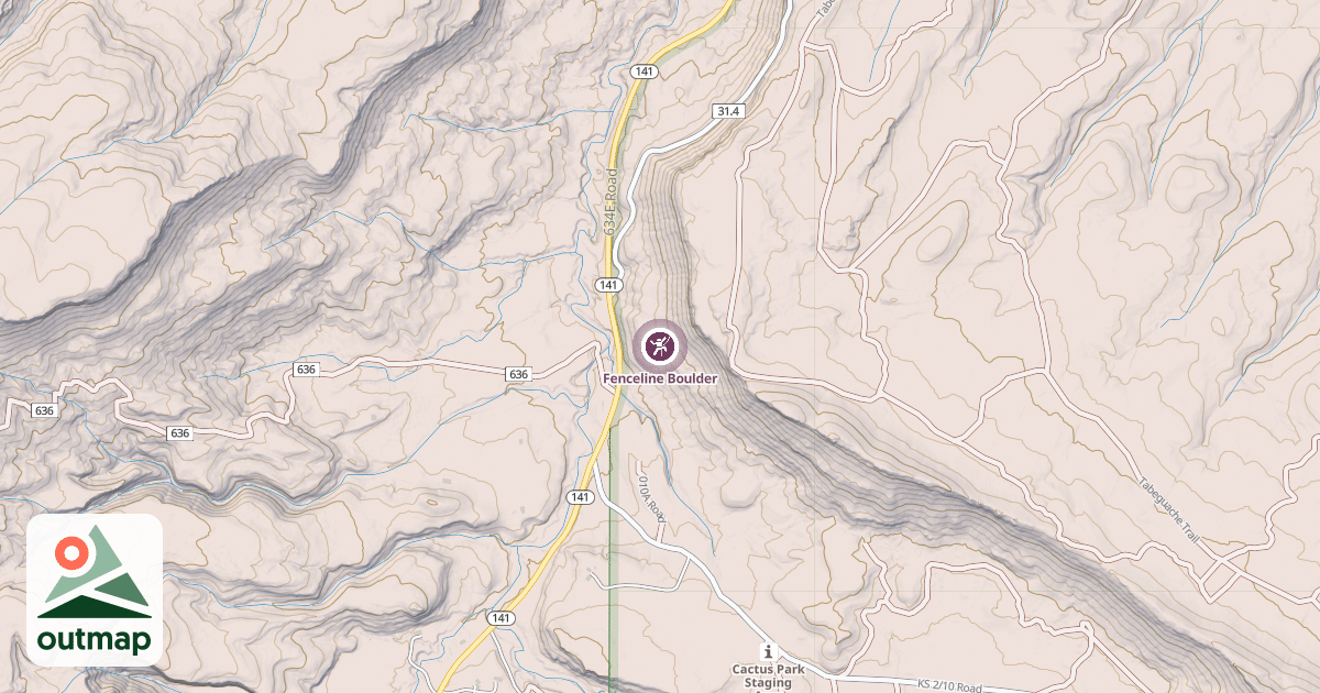 Map of Fenceline Boulder