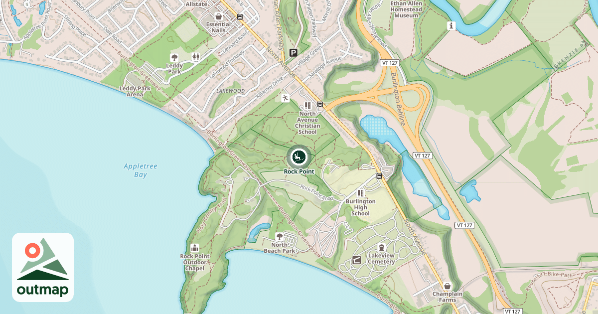 Map of Rock Point